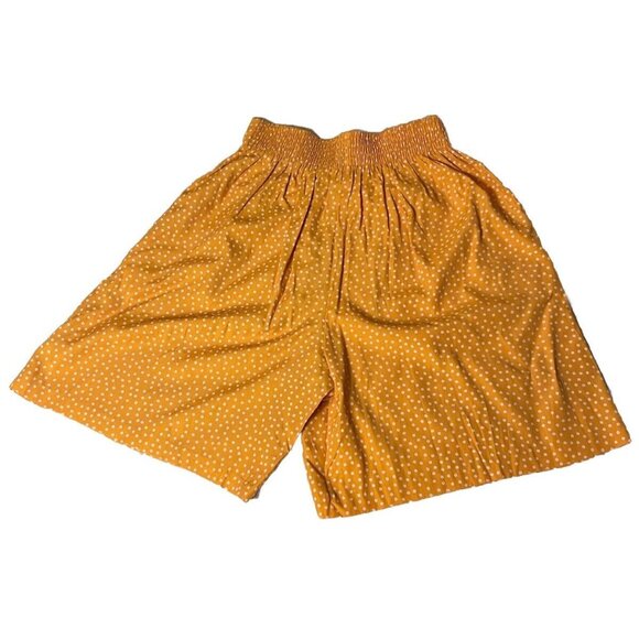 Vintage 90s Women Sm Shirt Med Shorts Coordinates Mango Yellow Polka Dot Summer - Picture 11 of 12